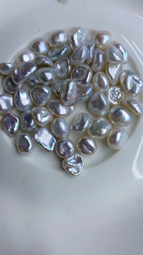水之泪天然淡水珍珠碎银子小石头异形巴洛克6-8半成品散珠颗粒裸