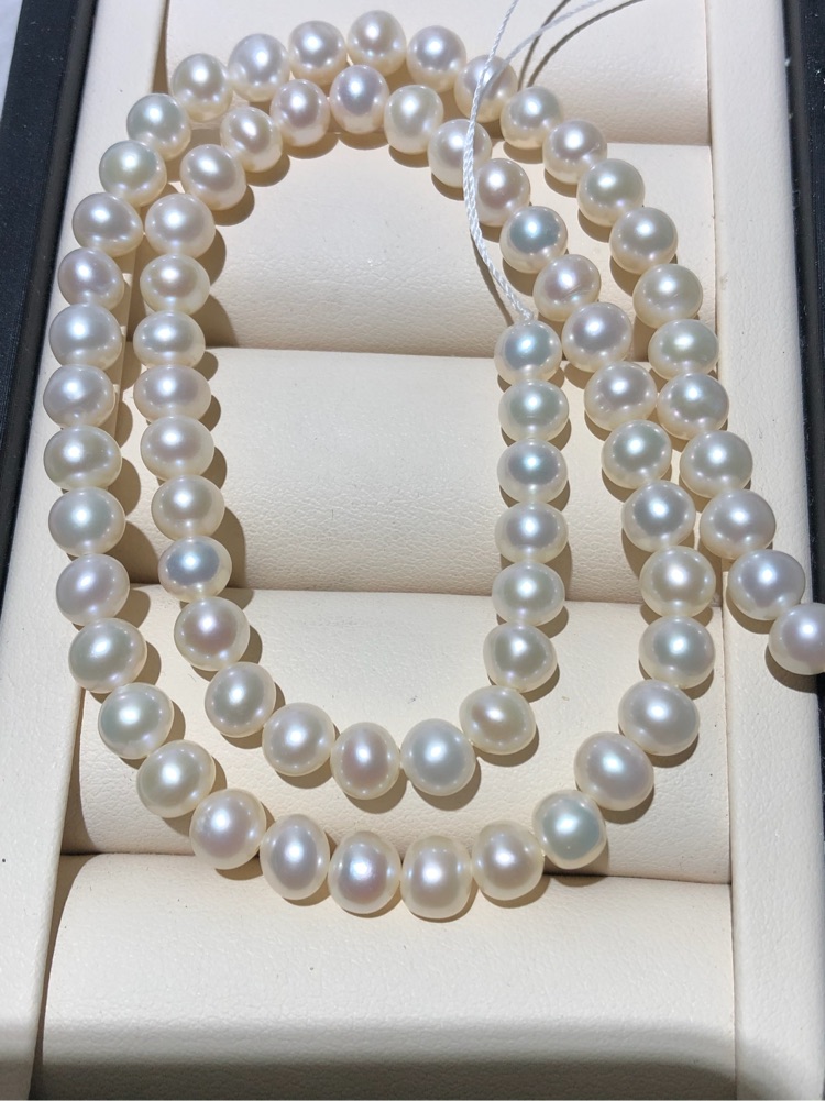 项链圆形基本无暇天然淡水珍珠