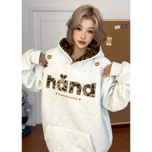 HandSeven秋冬韩系宽松显瘦帽衫