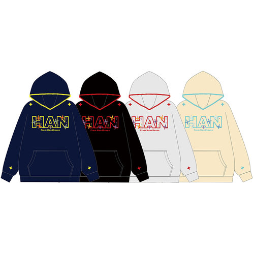 HandSeven常规宽松美式刺绣卫衣