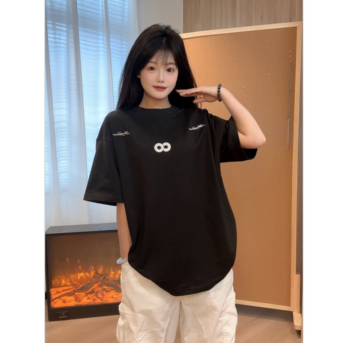 HandSeven刺绣夏季圆领短袖T恤