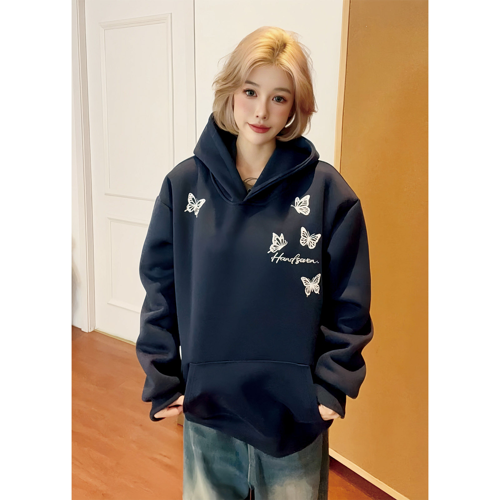 HandSeven时尚潮流宽松休闲帽衫