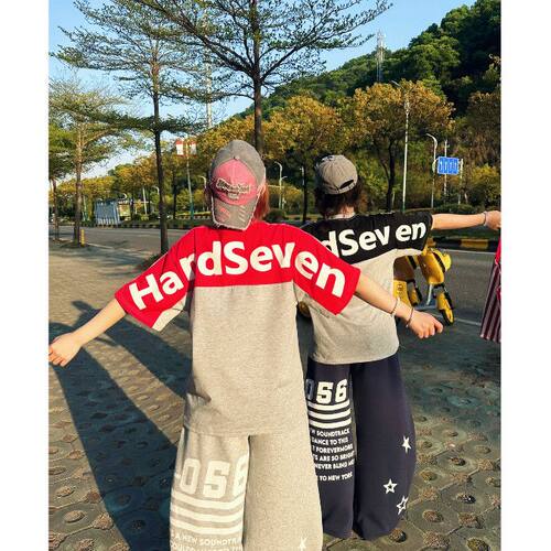 HandSeven短袖美式男女刺绣T恤