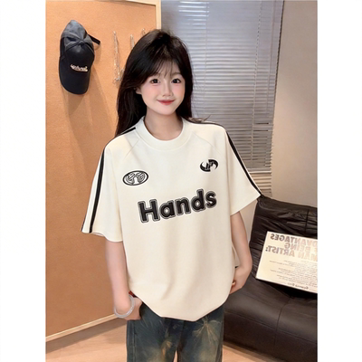 HandSeven短袖美式男女刺绣T恤