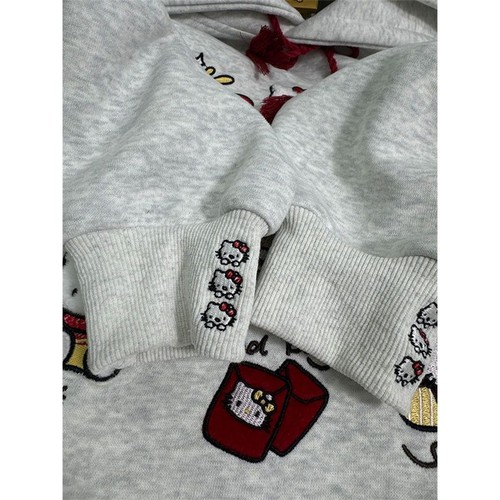 HandSeven氛围感Kitty刺绣连帽衫