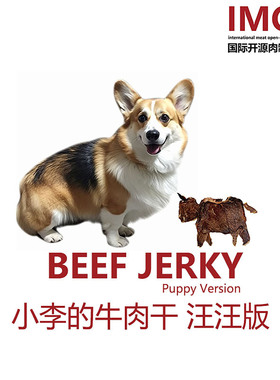 IMOC小李的(汪汪版)原切牛肉干100g宠物零食包邮柯基爱吃不加盐糖