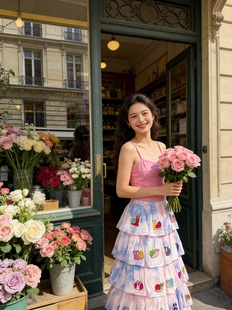 《不周山物】夏萨珑！花仙子清迈半裙棉质刺绣度假风田园夏2026新