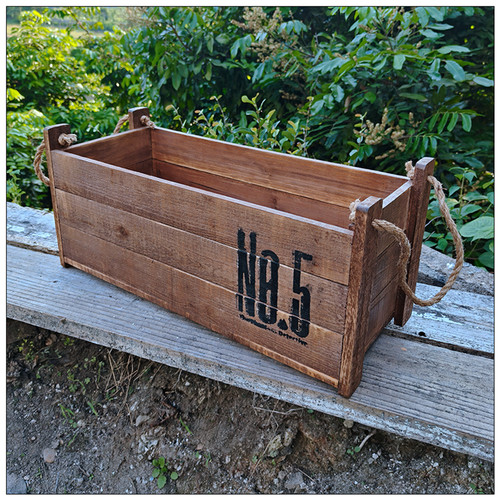 户外阳台复古做旧实木花箱