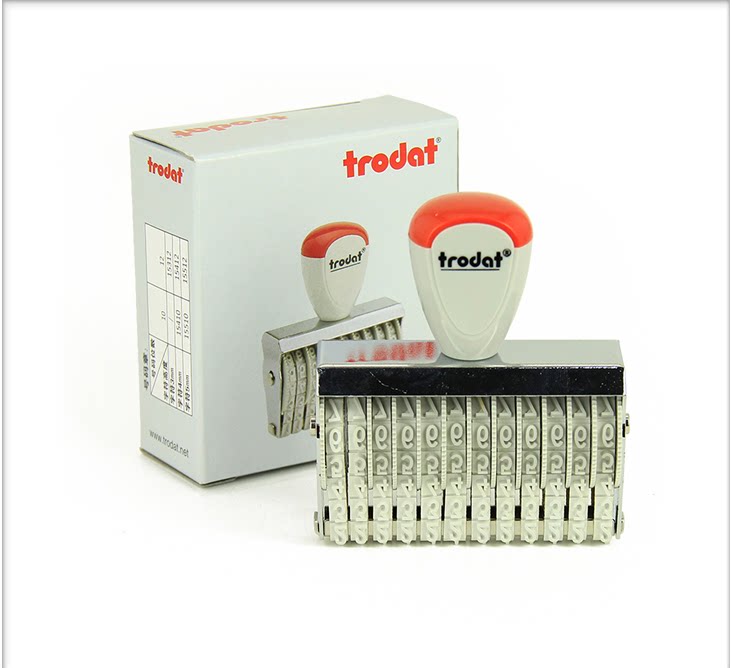 卓达印章15512可调数字转轮印章 号码章 12位数 字高5mm 数字印章