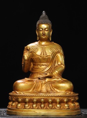 大日如来佛祖摆件纯铜天坛佛家用供养佛像大号坐莲花释迦牟尼铜像