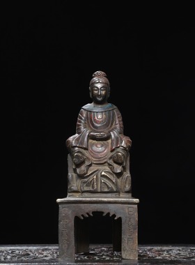 纯黄铜北魏佛像密宗复古收藏铜器家居佛堂供奉供佛装饰品创意摆件