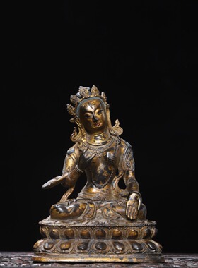 观音菩萨神藏传密宗佛像黄铜仿古铜器客厅佛堂供佛桌面装饰品摆件