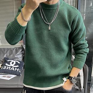 2024秋冬新款 长袖 冬季 圆领底衫 加厚毛衣 宽松男式 秋冬男装