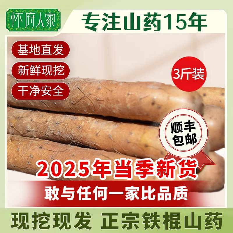 怀府人家焦作铁棍淮山药新鲜