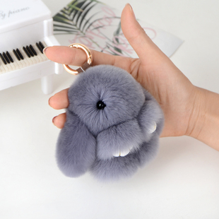 装 死萌兔玩偶小兔子毛绒玩具手机挂饰垂耳兔公仔兔兔书包挂件小号