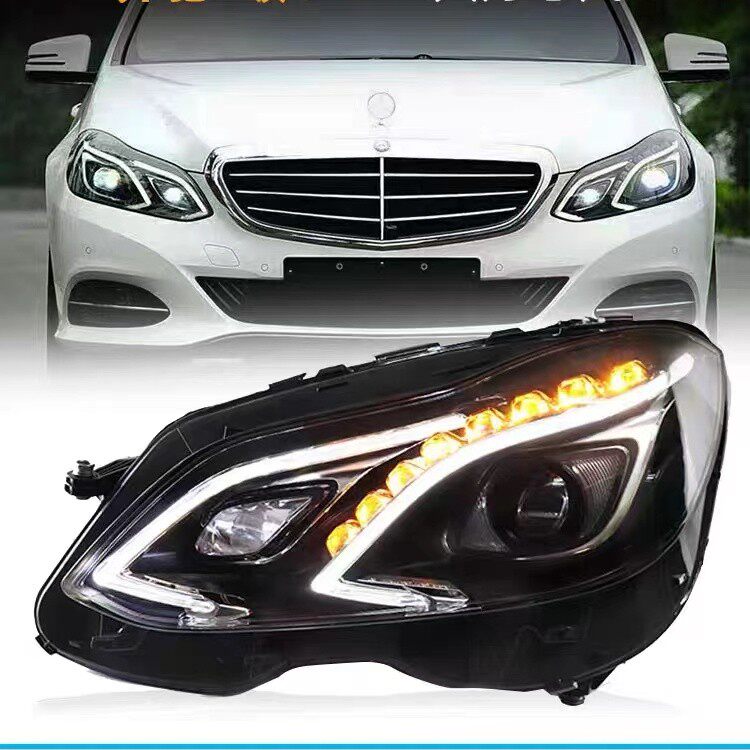 10-15 MERCEDES-BENZ E-CLASS W212 헤드라이트 어셈블리에 적합하며 LED 로우 프로파일을 수정하고 구형 E200으로 업그레이드했습니다