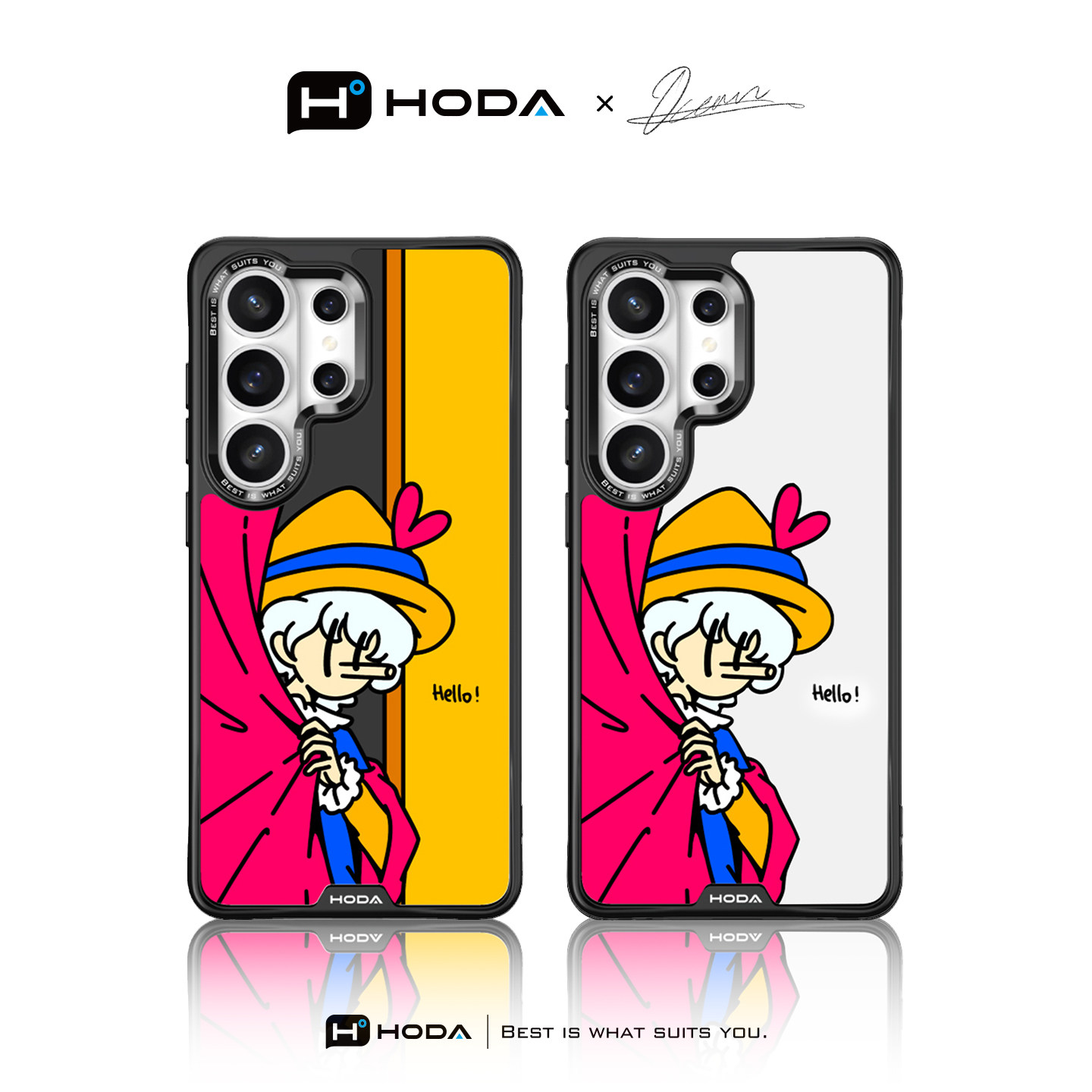 HODA好贴【hello】适用三星S26Ultra手机壳GalaxyS25Ultra磁吸高级感新款全包创意磨砂保护套防摔外壳男女