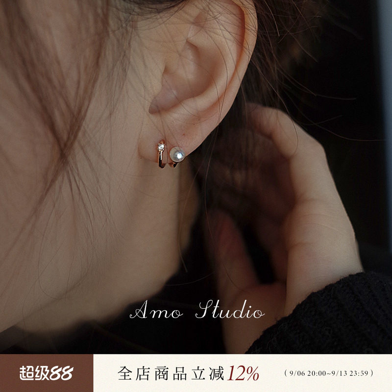 AMO天然珍珠耳环女特别设计图片