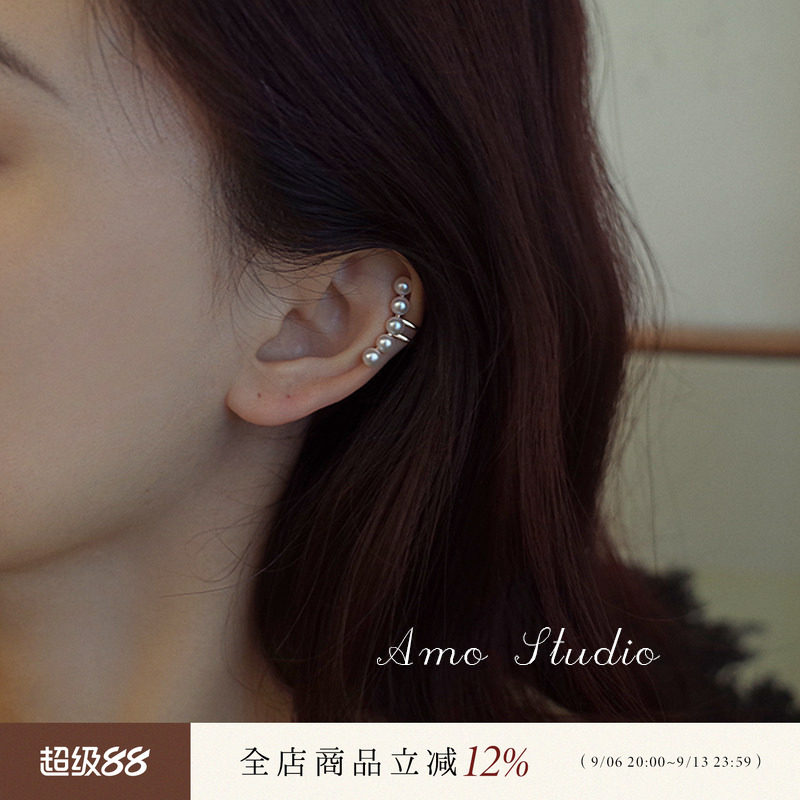 法式珍珠耳夹女无耳洞小众设计图片