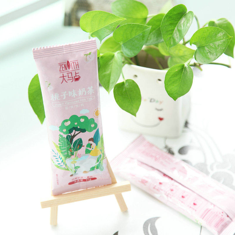 马来西亚原装进口大马占桃子味奶茶速溶奶茶35g