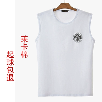 Mùa hè nam XL không tay rộng vai mồ hôi vest thanh niên nhanh chóng làm khô phần mỏng băng lụa thoáng khí không tay T-Shirt vest