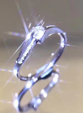 18k天使之吻结婚金钻石戒指