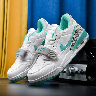 莆田aj312男鞋新款低帮实战篮球鞋蒂芙尼绿运动减震增高板鞋轻便