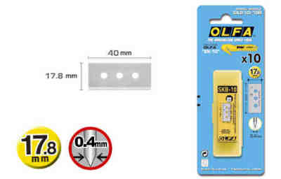 日本OLFA爱利华SKB-10/10B安全刀片 用于SK-10安全刀开箱美工刀刀