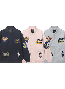 SANWEIYU 2025秋季新款潮牌复古男女秋装多色贴标棒球服夹克外套