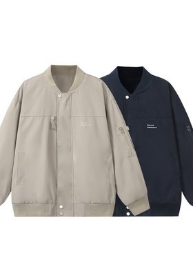 YANSANXIA美式潮牌街头字母印花嘻哈夹克男女帅气潮流外套新款