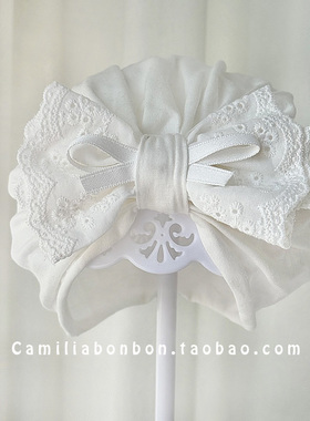 新生婴儿护囟门胎帽夏季薄款白色3个月女宝宝可爱蝴蝶结印度帽子