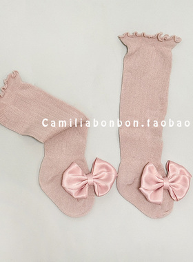 新生婴儿过膝长筒袜春秋松口女宝宝超萌公主甜美可爱不勒大腿袜子