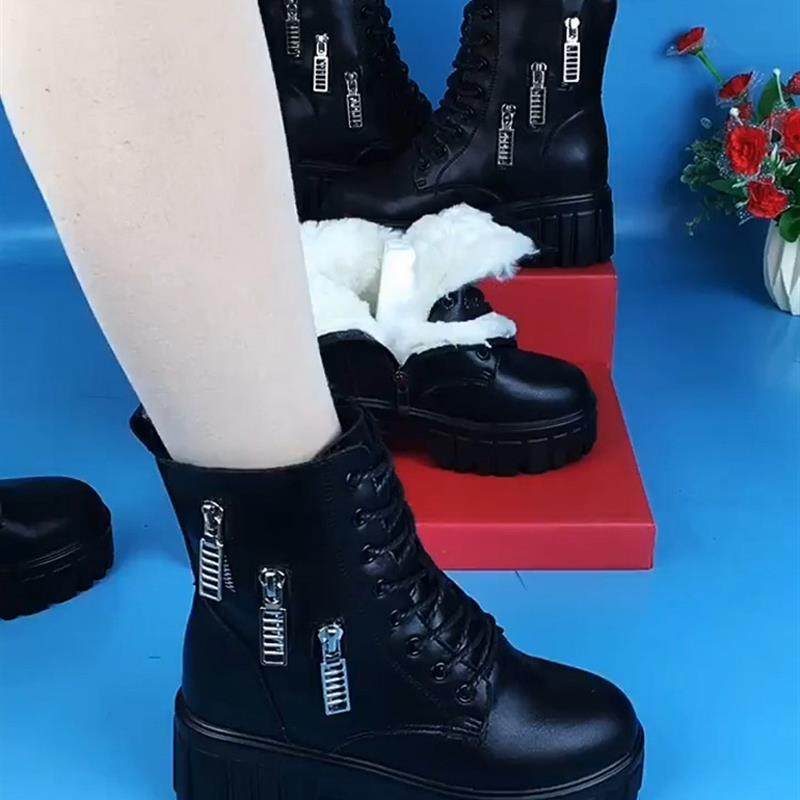 真皮内增高羊毛雪地靴女2024年新款冬季加绒加厚棉鞋皮毛一体棉靴,女鞋,时尚雪地靴,淘宝优惠券,粉丝福利购,淘宝优惠卷