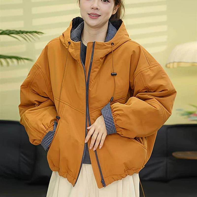 时尚休闲百搭连帽棉服女2025冬季新款保暖减龄显瘦加厚棉衣外套潮,女装/女士精品,棉衣/棉服,淘宝优惠券,粉丝福利购,淘宝优惠卷