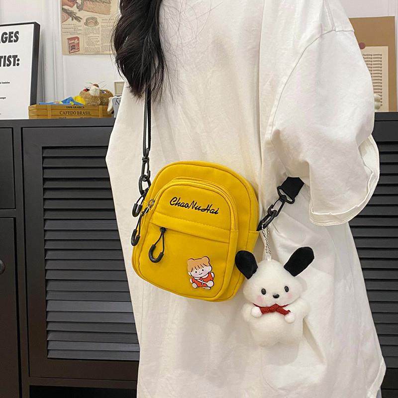 帆布小包包女新款2025潮日系仙女手机包小清新百搭学生休闲斜挎包,箱包皮具/热销女包/男包,手机包,淘宝优惠券,粉丝福利购,淘宝优惠卷