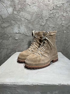 欧美小众潮牌 2022SS424秋冬麂皮靴男沙漠靴马丁靴系带后拉链短筒