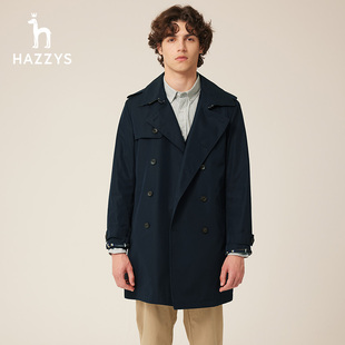 不售卖 上衣男纯色长袖 哈吉斯hazzys官方正品 新款 通勤风衣 秋季