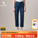 商场同款 直筒休闲裤 Hazzys哈吉斯女士蓝色牛仔裤 新款 女 秋冬季