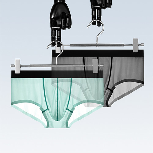 男士3条装冰丝类平角内裤