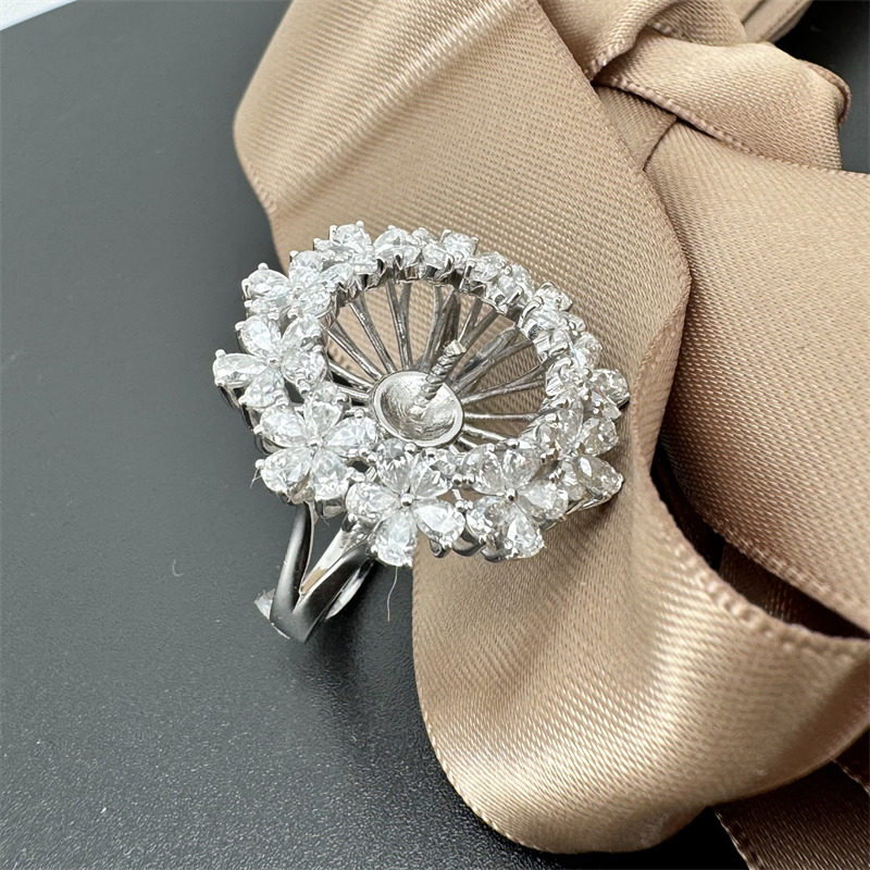 珠宝莫桑钻珍珠戒指空托