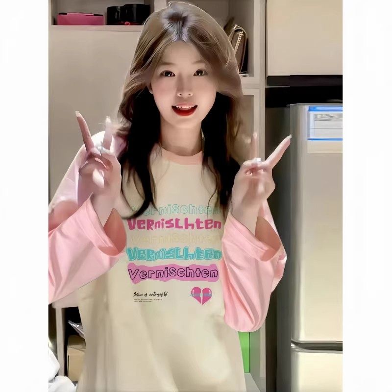 大童纯棉长袖T恤少女春秋薄款初中高中学生内搭打底衫插肩上衣,女装/女士精品,T恤,淘宝优惠券,粉丝福利购,淘宝优惠卷