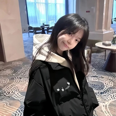 美式高街立领羽绒棉服女大童冬oversize初中高中学生加厚棉袄外套