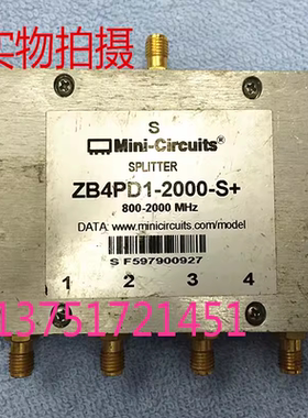 ZB4PD1-2000-S+ Mini 800-2000MHz SMA 4宽带射频微波同轴功分器