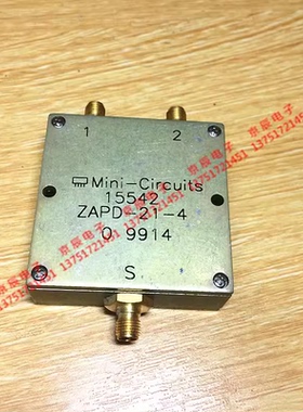 Mini 进口 ZAPD-21-4 0.5-2GHz SMA 一分二射频微波同轴功分器