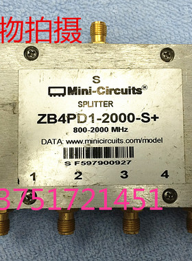 ZB4PD1-2000-S+ Mini 800-2000MHz SMA 4宽带射频微波同轴功分器