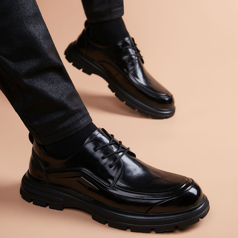 新款高档头层牛皮轻奢正装皮鞋