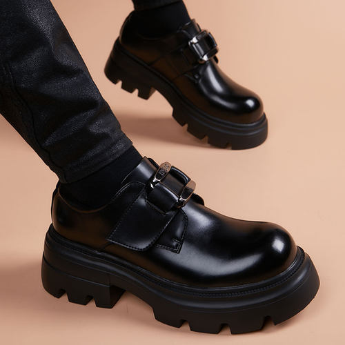 厚底增高德比鞋英伦风增高皮鞋
