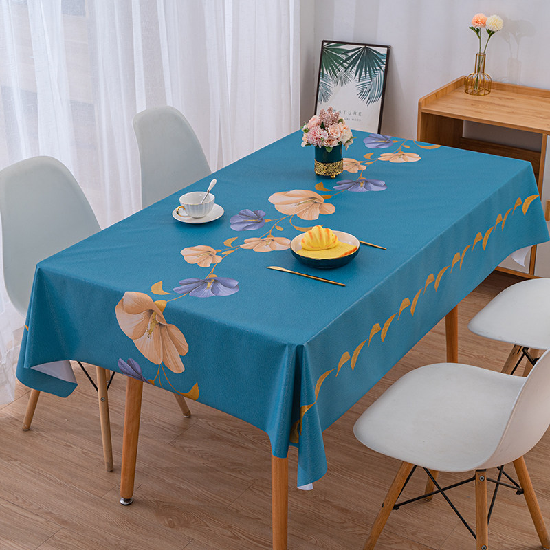 23新款桌布免洗防水防油防烫长方形家用茶几台布餐桌布轻奢高级感