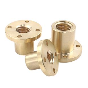 梯形丝杆圆法兰铜螺母T8 10 12 14 16 18 20 25 28 30 32 36-T40