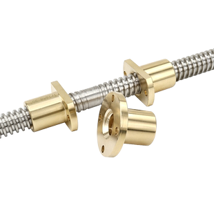 304不锈钢正反牙梯形丝杆T8T10T12T14T16 20 22 25 30法兰铜螺母